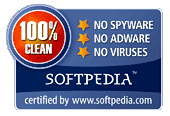 Certified 100% Clean by Softpedia